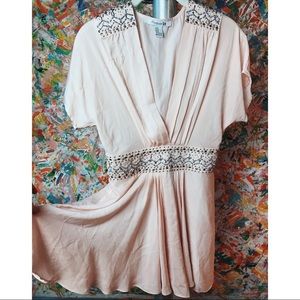 ✨SOLD✨Light pink beaded tunic/mini dress